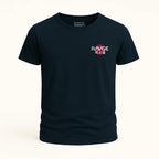 Playera RAVGE Cobra Bushido color azul marino jaspe con grafico en espalda y logo RVG, disenada para uso urbano y entrenamiento.