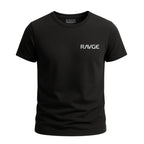 Playera negra RAVGE Lion Fu con grafico en espalda y logo RVG, disenada para uso urbano y entrenamiento.