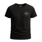 Playera negra RAVGE Oni Mask con grafico en espalda y logo RVG, disenada para uso urbano y entrenamiento.