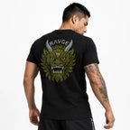 Modelo usando Playera RVG™ Oni Mask – Streetwear de artes marciales México
